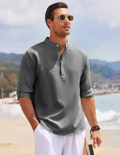 Elvin | Ultrakomfortabel uformell lengre skjorte for menn 